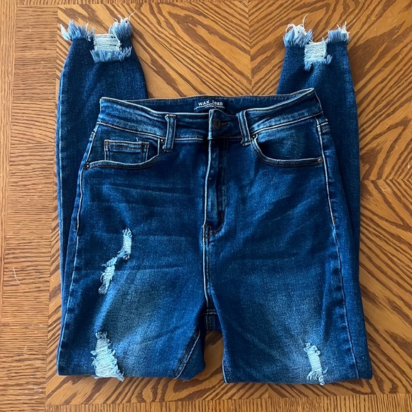 Wax Jean Denim - Wax Jeans, Stretchy Distressed Jeans. Size 7/28